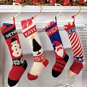 Stars & Stripes Handknit Stock includes Cross Stitch Personalization Kit