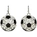 Heirloom Finds Crystal and Enamel Soccer Ball Drop Earrings