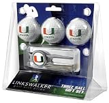 Miami Hurricanes 3 Golf Ball Gift Pack w/ Kool Tool - NCAA College Athletics