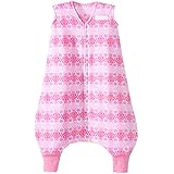 HALO SleepSack Early Walker Micro Fleece Wearable Blanket, Pink Butterfly Ombre, Medium