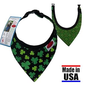 4 leaf clovers st. patrick's day dog bandana