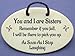 Mountain Meadows Pottery 2292P You and I Are Sisters, Remember If You Fall I Will Be There To Pick You Up, As Soon As I Stop Laughing, Handmade Ceramic Wall Plaques and Art Signs