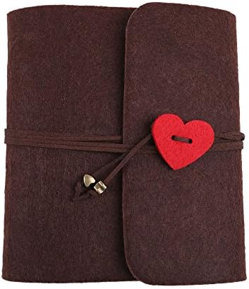 Magical Home 3 Size Velvet Felt Cover Handmade DIY Vintage Photo Album. (Large, Brown)