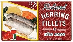 Roland Herring Fillets in Wine Sauce, 7-Ounce Can (Pack of 6)