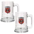 DC United MLS 2pc 15oz Glass Tankard Set - Primary Team Logo by Great American Products