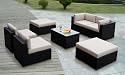 Genuine Ohana Outdoor Patio Wicker Furniture 7pcs All Weather Gorgeous Couch Set