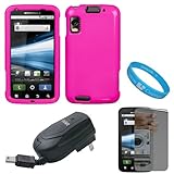 Hot Pink Durable Two Piece Protective Rubberized Crystal Hard Case Cover fo ....