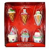 Review Kurt Adler  / 6-Piece Set Mini Ice Cream & Cupcake Christmas Ornaments #W5469