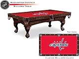 Washington Capitals Logo Pool Table with Elmhurst Legs and Cinnamon Finish