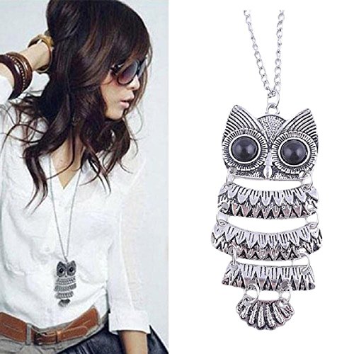 Tonsee Women Fashion Vintage Owl Pendant Necklace