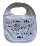 Bavoir fun pour bébé (OLYMPIQUE DE MARSEILLE)