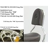Produkt-Bild: Sissy Bar mit Kissen f&uuml;r Yamaha XVS 650 Drag Star