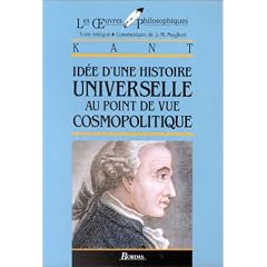 Id�e d'une histoire universelle au point de vue cosmopolitique