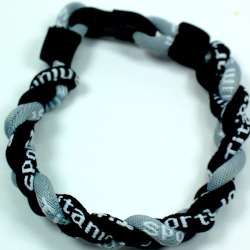 NEW! Black Gray 8" Torando Titanium Sport Wristband