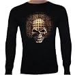 Alchemy Checkered Hardcore Skull Thermal Shirt, Small, Black