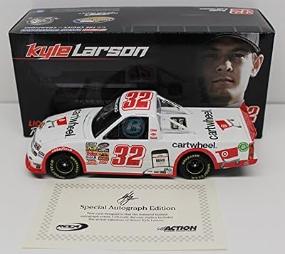Kyle Larson Autographed Diecast 32 2014 Cartwheel Truck 1/24 Nascar