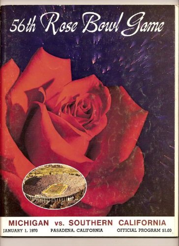 1970 Rose Bowl Game program USC Trojans Michigan