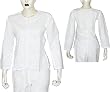 Lady Shirts Cotton Long Sleeve Top Blouse Chikan Embroidery Size XS (ctop394)