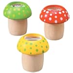 PlanToys Whimsical Wooden Mushroom-Shaped Kaleidoscopes, Set of 3