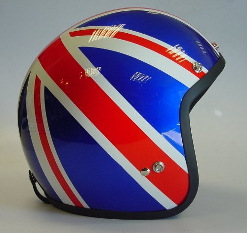 VIPER RS-04 BRITAIN UNION JACK OPEN FACE SCOOTER MOD MOTORCYCLE HELMET, X-LARGE