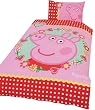 Character World Peppa Pig Polka Dot Panel Duvet Set, Single