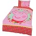 Character World Peppa Pig Polka Dot Panel Duvet Set, Single