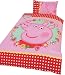 Character World Peppa Pig Polka Dot Panel Duvet Set, Single