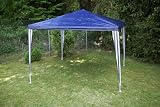 Pavillon 3 x 3 Meter, Partyzelt / Gartenpavillon in blau PE-Plane