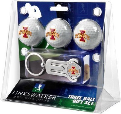 Iowa State Cyclones 3 Golf Ball Gift Pack W/ Hat Clip - Ncaa College Athletics