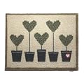 Machine washable doormat dirt trapper absorber door mat topiary trees (10) 85 x 65cm with a FREE RIB MAT