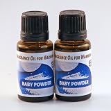 2-Pack. Baby Powder Fragrance Oil for Warming from Ecoscents (15 mL). Highly concentrated for intense fragrance, ready to use - no wax or water carrier needed.