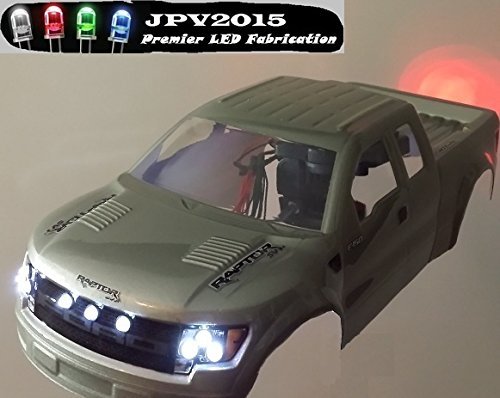Genuine JPV2015 Product - FITS LARGE 1:10 SCALE VEHICLES! 8LED RC Light Kit w/Switch - Premium Quality - Handmade in USA exclusively by JPV2015