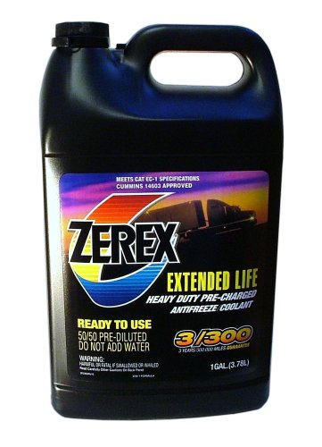 Zerex Extended Life, Heavy Duty Pre-charged Antifreeze/coolant, 1 Gallon Individual Bottle