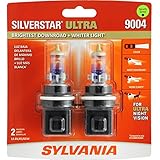 SYLVANIA 9004 SilverStar Ultra High Performance Halogen Headlight Bulb, (Pack of 2)