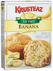 Krusteaz Banana Supreme Muffin Mix, Fat Free, 14-Ounce Boxes (Pack of 12)
