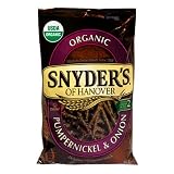Snyders of Hanover Organic Pumpernickel & Onion Pretzel Sticks, 8-Ounce Packages (Pack of 12)