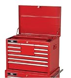 SK 86046 26-Inch Wide by 17-7/8-Inch Deep by 20-1/2-Inch High 10 Drawer Red Top Chest