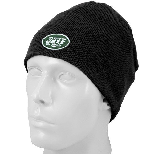 Reebok New York Jets Black Basic Knit Beanie Cap