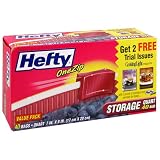Hefty One Zip Value Pack Quart Storage Bags, Case Pack, Nine - 40 Count Boxes (360 Bags)