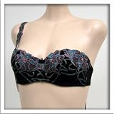 Venus New Floral Black Convertible Strap Bra #8063 34A
