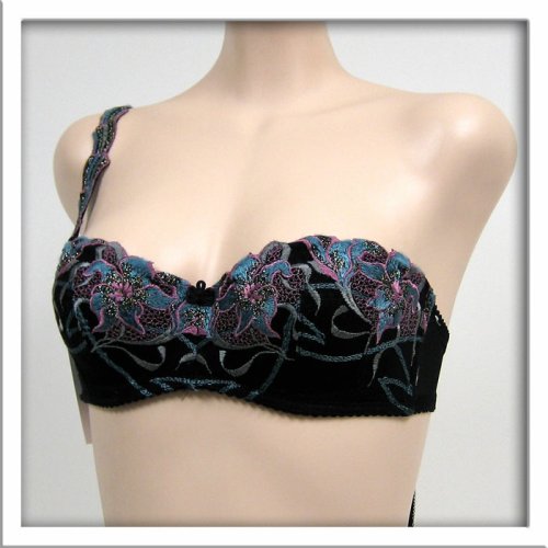 Venus New Floral Black Convertible Strap Bra #8063 34A