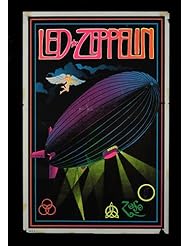 Vintage Led Zeppelin Black Light Poster Replica 13 x 19" Photo Print