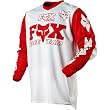 Fox Racing 360 Daytona Retro Men's MX Motorcycle Jersey w/ Free B&F Heart Sticker - White/Red