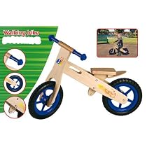 Kids Blue Wooden Balance Bike
