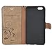 CORNMI Design for i6 Plus Case, Premium Vintage Flip Wallet Leather Magnetic Closure Cover Skin for i6 / 6S Plus 5.5 inch with Card Slots, Cash Compartment and Wrist Strap(Light Brown)