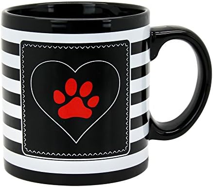 MODPAWS All You Need is Love &amp; a Dog Ceramic Coffee Mug, 22 fl. oz., Black
