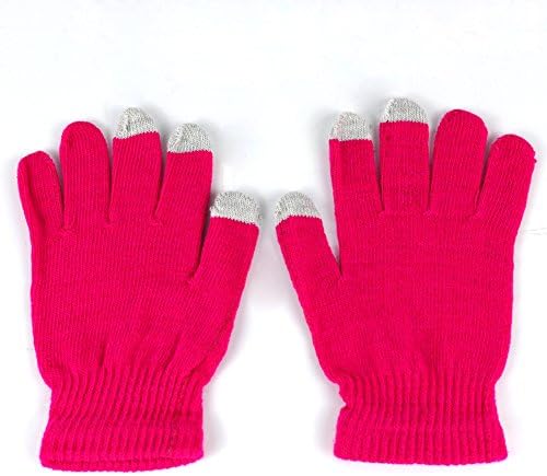 The Elixir Tech Smartphone Touch Screen Gloves Stretch One Size Winter Texting Touchscreen Gloves iPhone Galaxy Gloves, Hot Pink