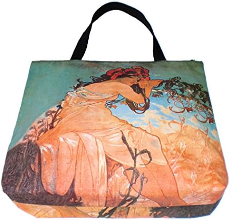 Artzwear Mucha The Seasons Summer Fine Art Print Tote Bag Silk Screen Sz Large