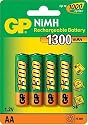 GP 1300mAh AA NiMH Rechargeable Batteries 4 Pack