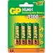 GP 1300mAh AA NiMH Rechargeable Batteries 4 Pack